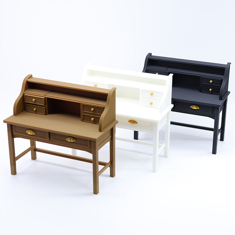 Home Decor Simulator - 1/12 Dollhouse Simulated Writing Desk Model