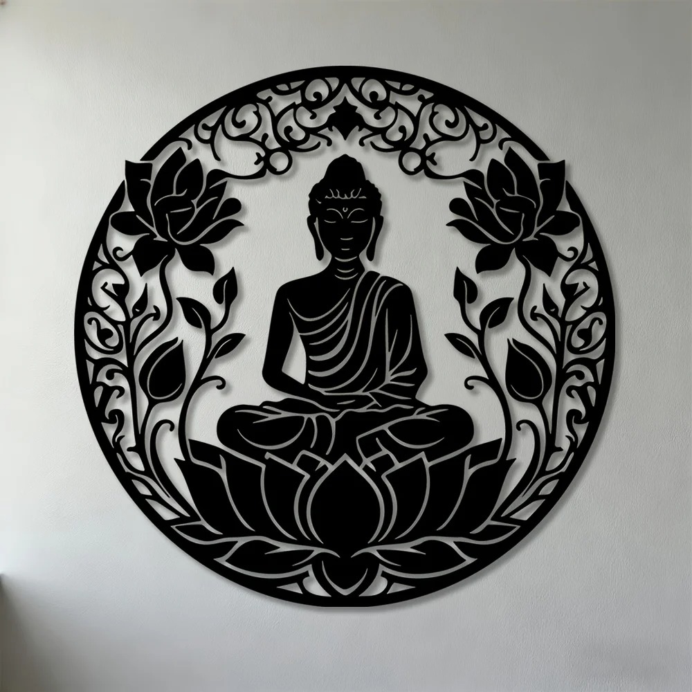 Home Decor Minimal - Brand 2D Flat Buddha Lotus Mandala