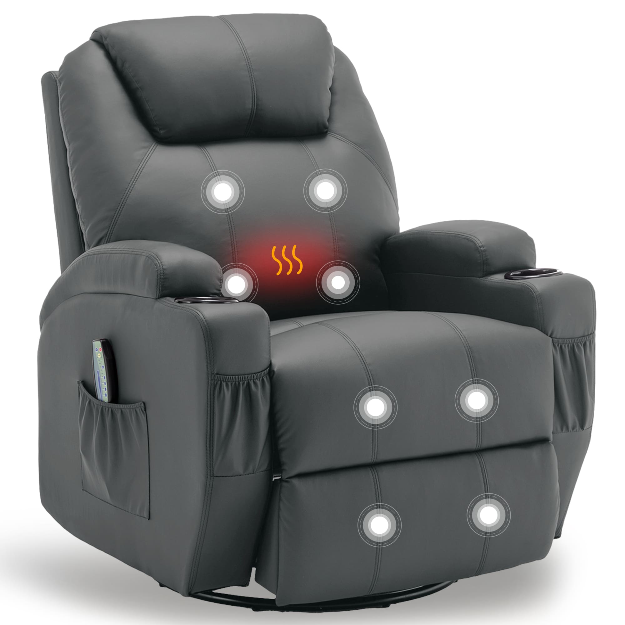 Home Decor Sofa - Recliner Chair with Massage and Heat,
