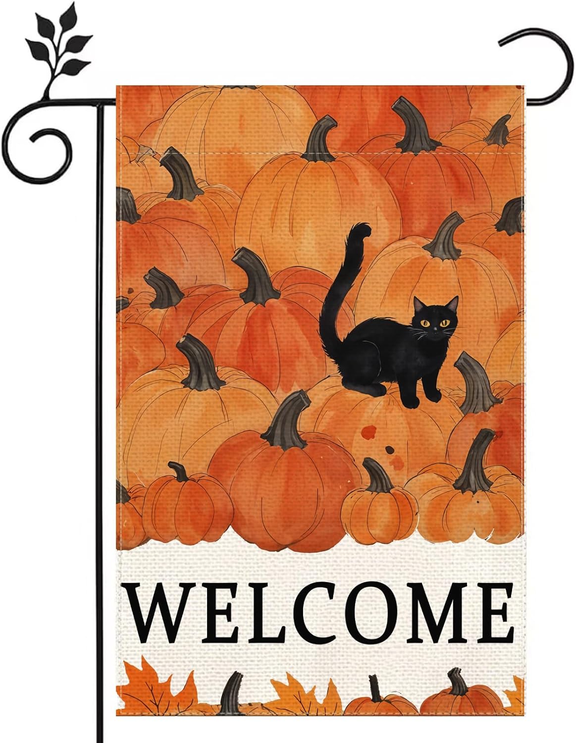 X Home Decor - Cat Dog Welcome Fall Pumpkin Maple