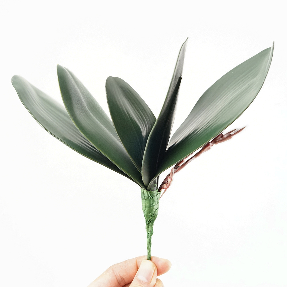 Home Decor Simulator - 3pc Eva Simulation Phalaenopsis Leaves Orchid