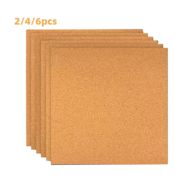 X Home Decor - 2/4/6 Pieces of Square Cork Boards