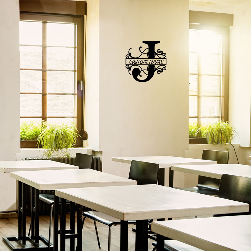 Home Decor Wall Stickers - 1PC Cartoon Letter J Custom Text