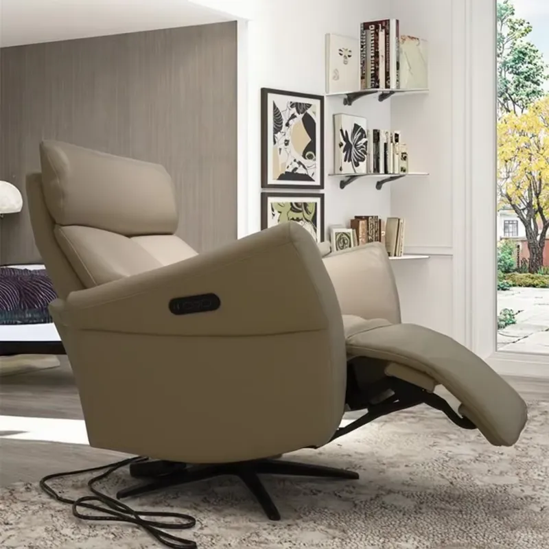 Home Decor Sofa - Electric Recliner Chair Genuine Leather Single