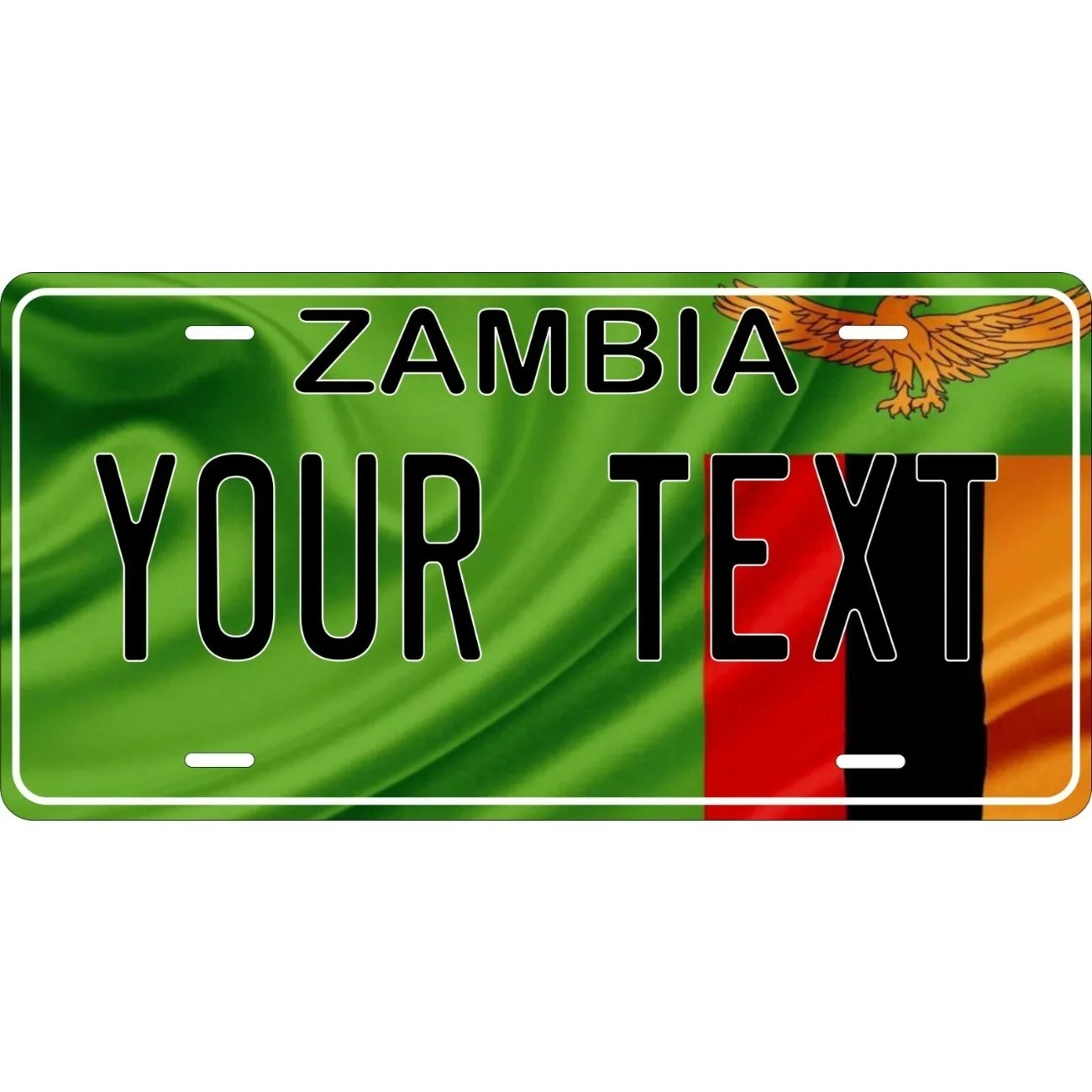 Home Decor Zambia - Custom Personalized Zambia Flag Wave Hanging