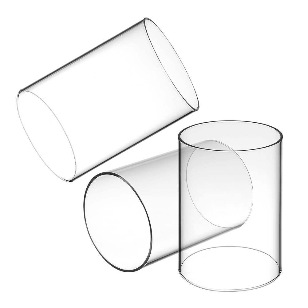 Home Decor Trends - 3Pcs Glass Cover Transparent Cylinder Sleeve