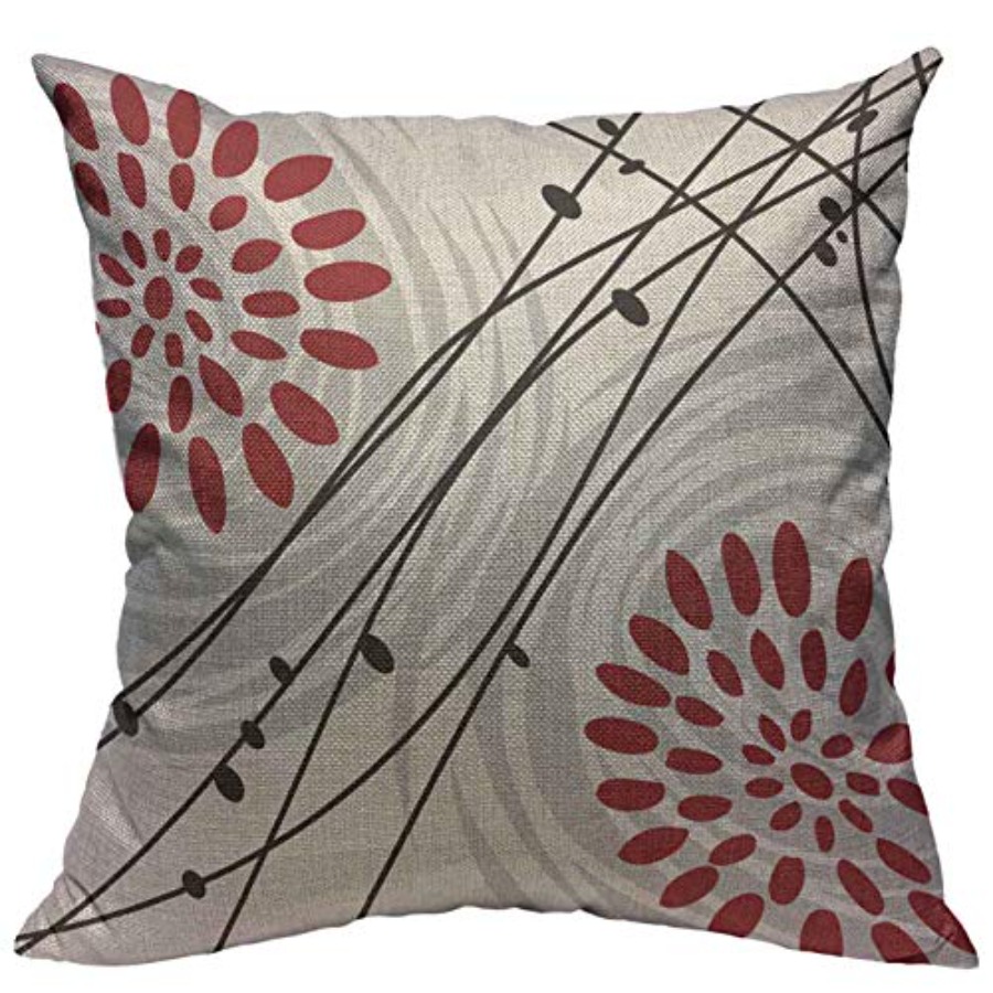 X Home Decor - Throw Pillow Covers Black Bold Red