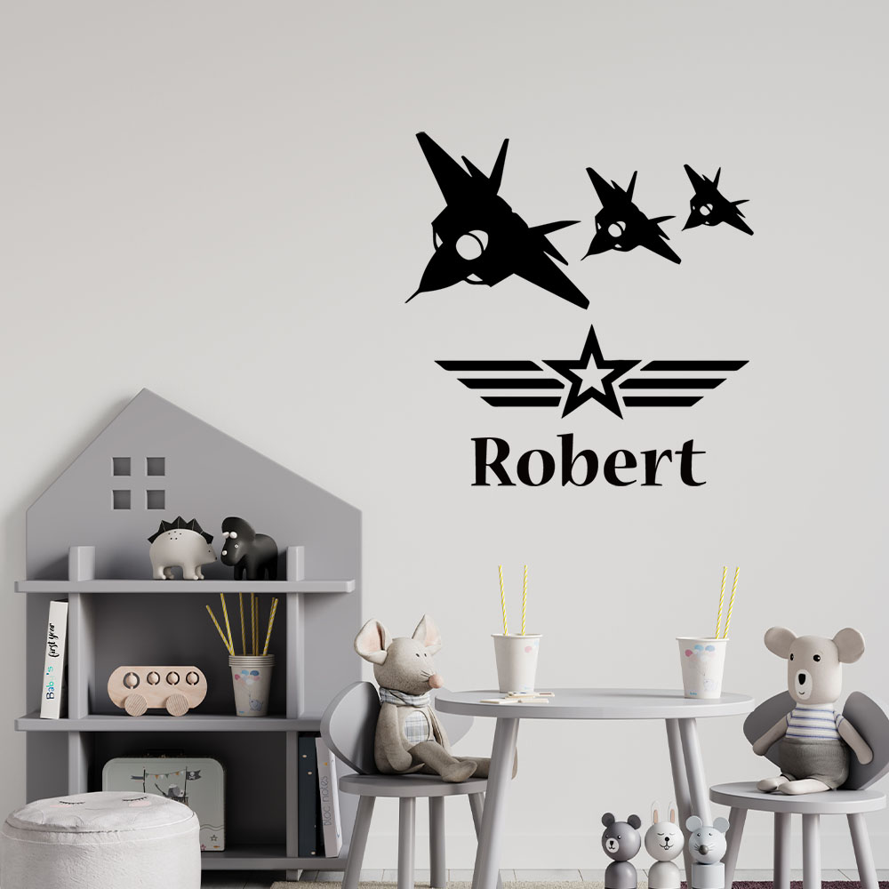 Home Decor Wall Stickers - 1PC NEW Airplane Personalized Name Name