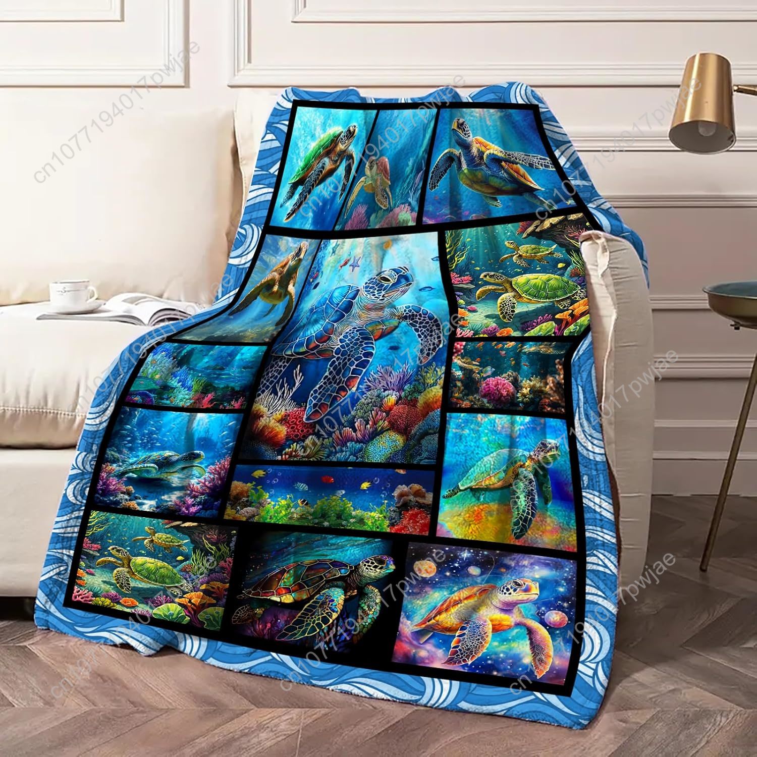 Sea Turtle Flannel Throw Blank - đánh giá và giá Home Decor Sofa
