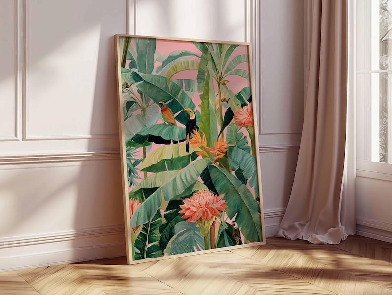 1pc Retro Tropical Canvas Post - đánh giá và giá Home Decor Trends