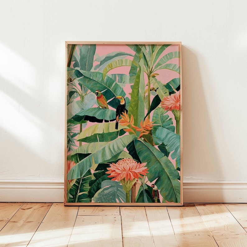 1pc Retro Tropical Canvas Post - đánh giá và giá Home Decor Trends