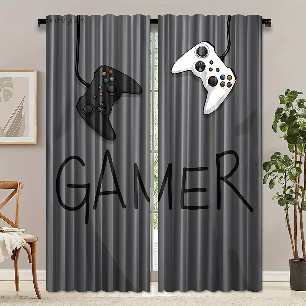 Gamer Text Controller Curtains - đánh giá và giá Home Decor Youtube Videos
