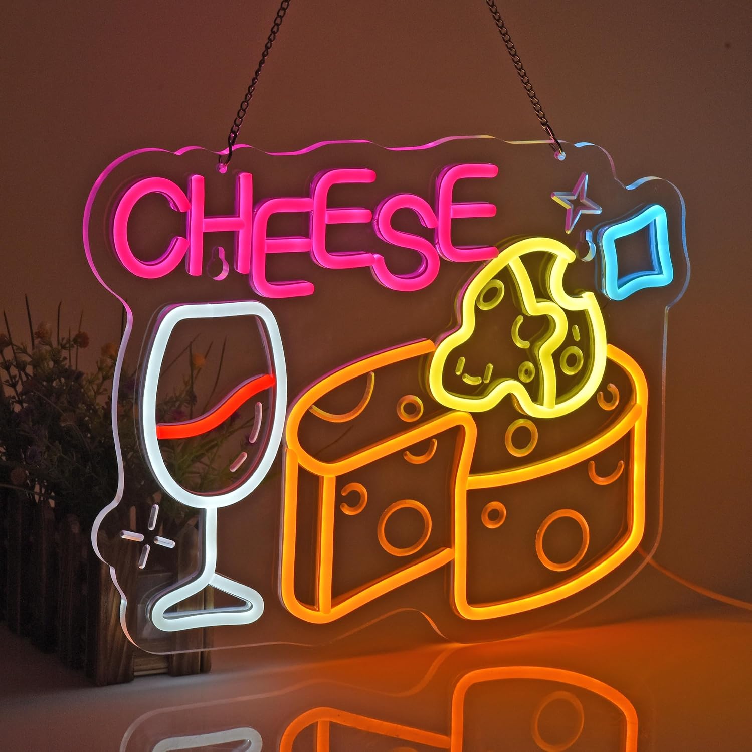 Cheese Neon Sign, Neon Lights  - đánh giá và giá Home Decor Retail Stores