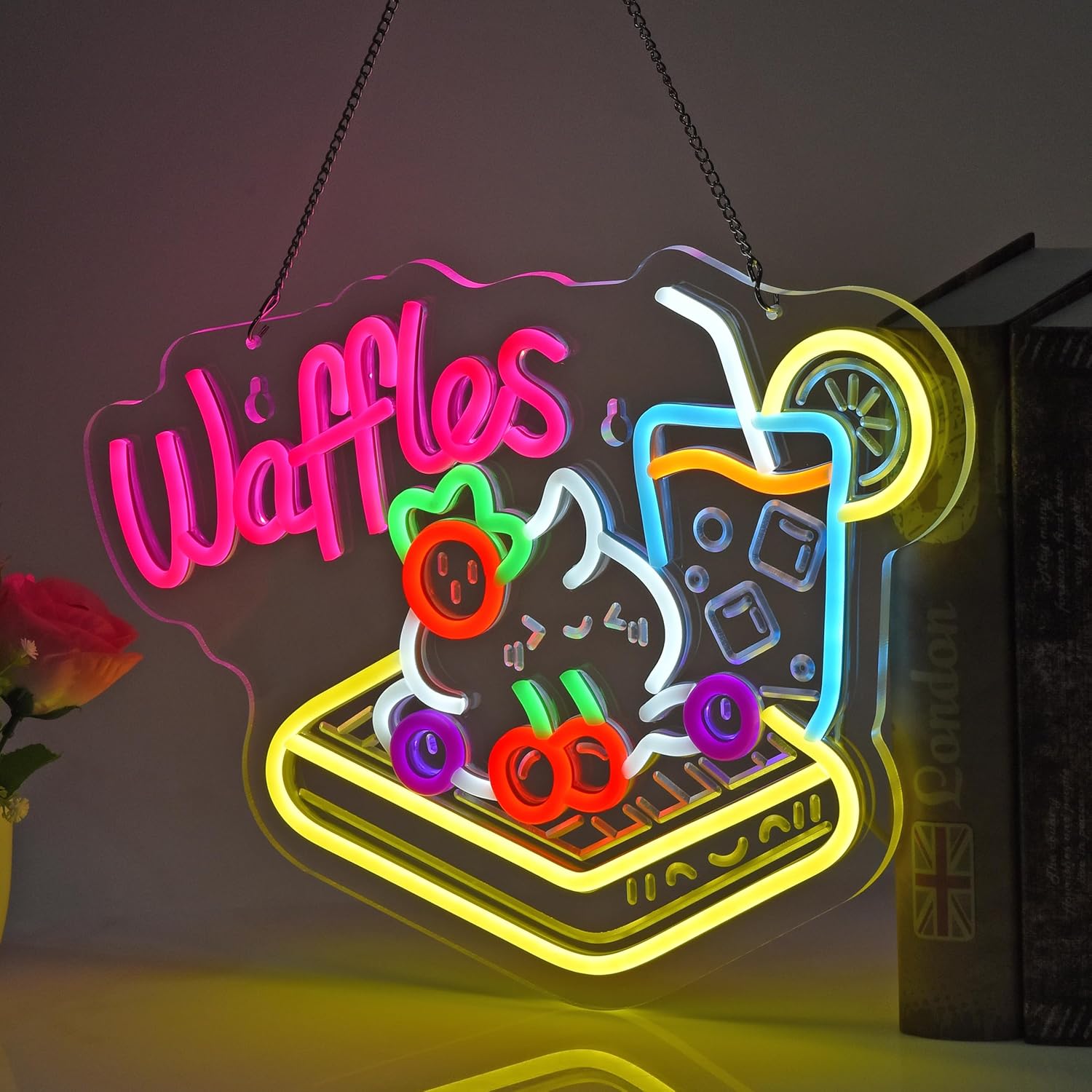 Waffles Neon Sign USB LED Neon - đánh giá và giá Home Decor Retail Stores