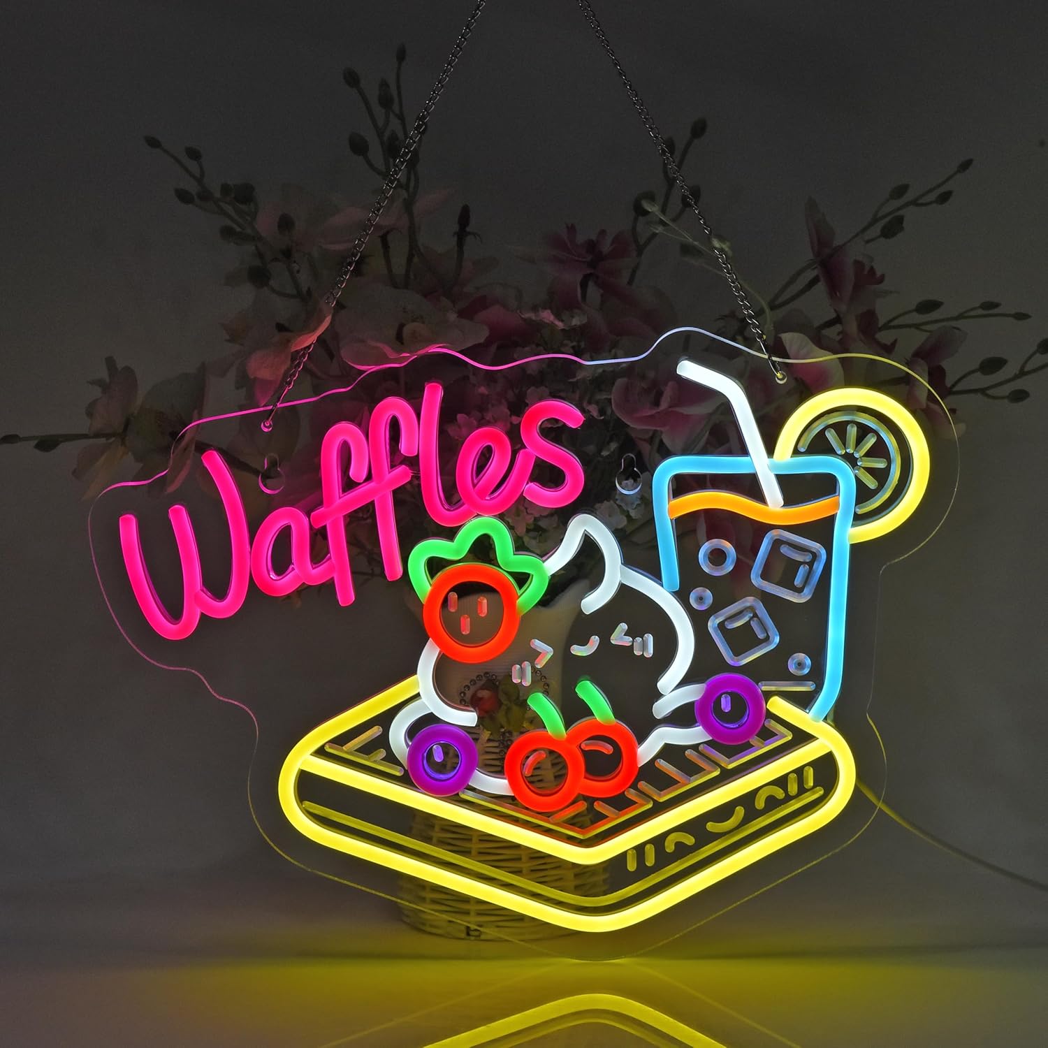 Waffles Neon Sign USB LED Neon - đánh giá và giá Home Decor Retail Stores