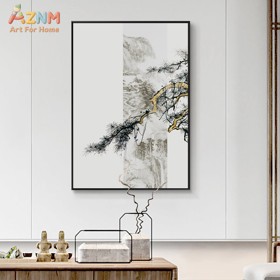 AZNM Chinese Ink Bamboo Pine M - đánh giá và giá Home Decor Minimal