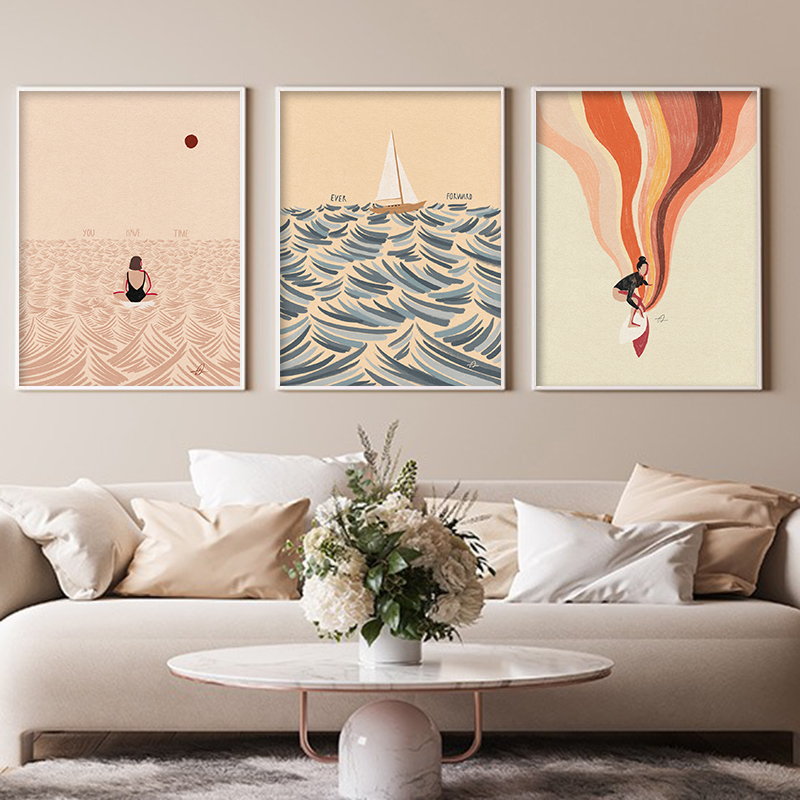 Nordic Minimalistic Art Surfin - đánh giá và giá Home Decor Minimal