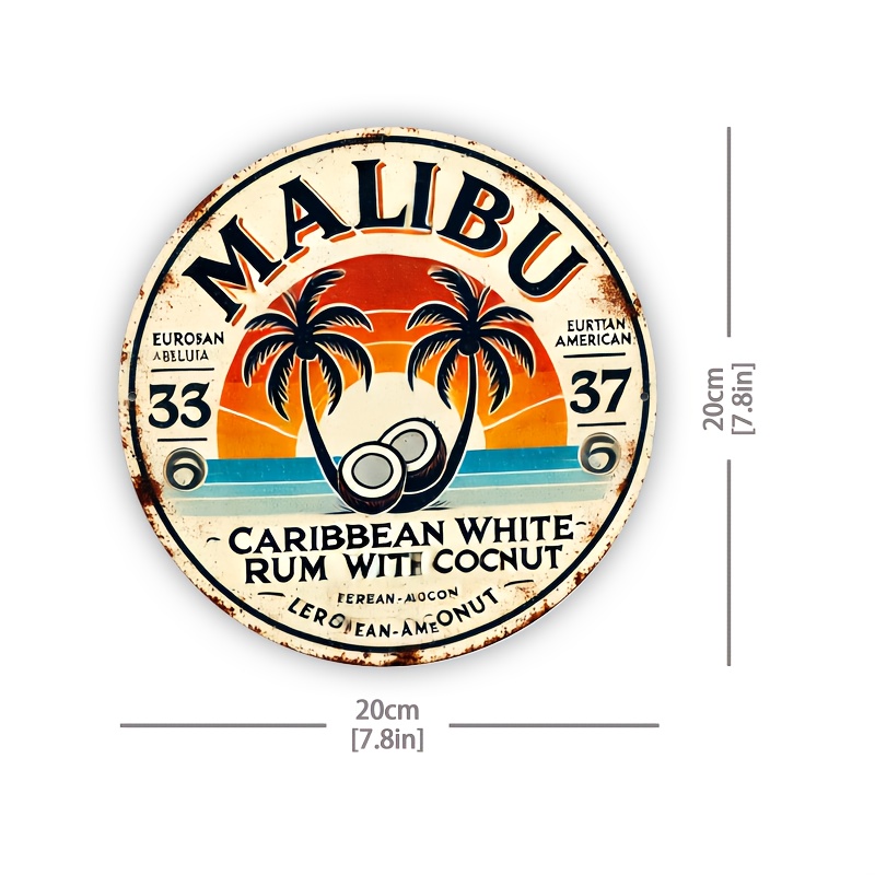 Vintage Malibu Rum Coconut Alu - đánh giá và giá Home Decor Trends