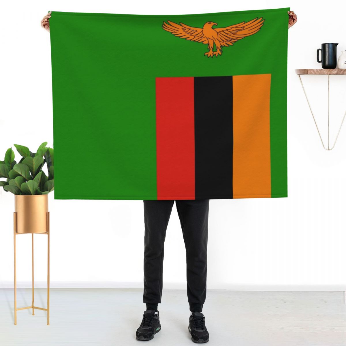 Flag of Zambia Throw Blanket W - đánh giá và giá Home Decor Zambia