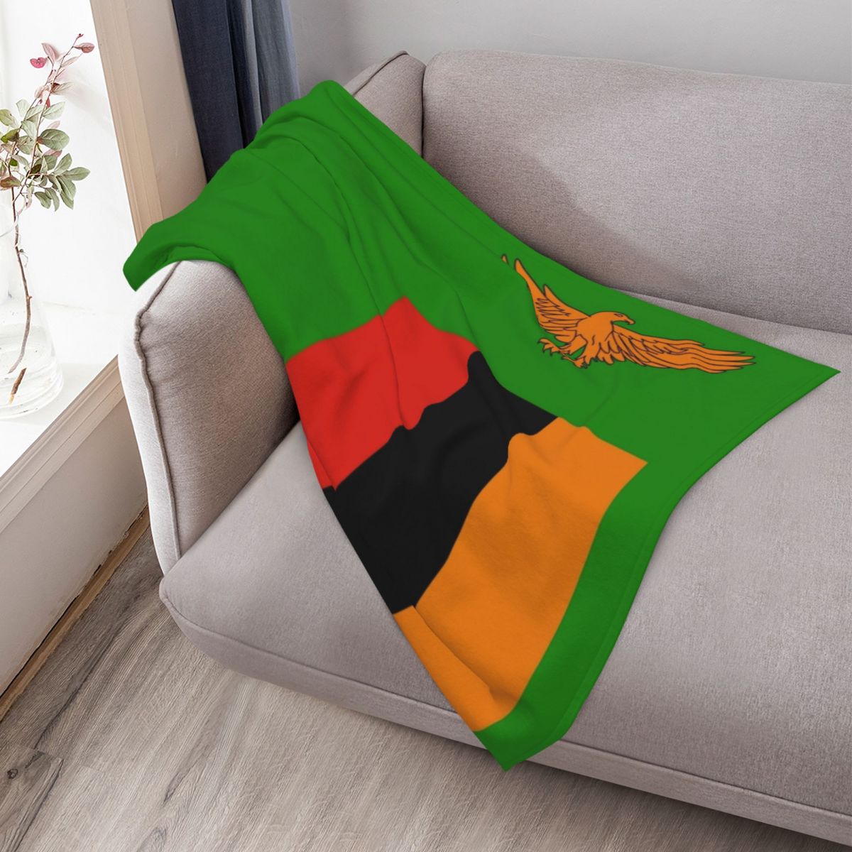 Flag of Zambia Throw Blanket W - đánh giá và giá Home Decor Zambia
