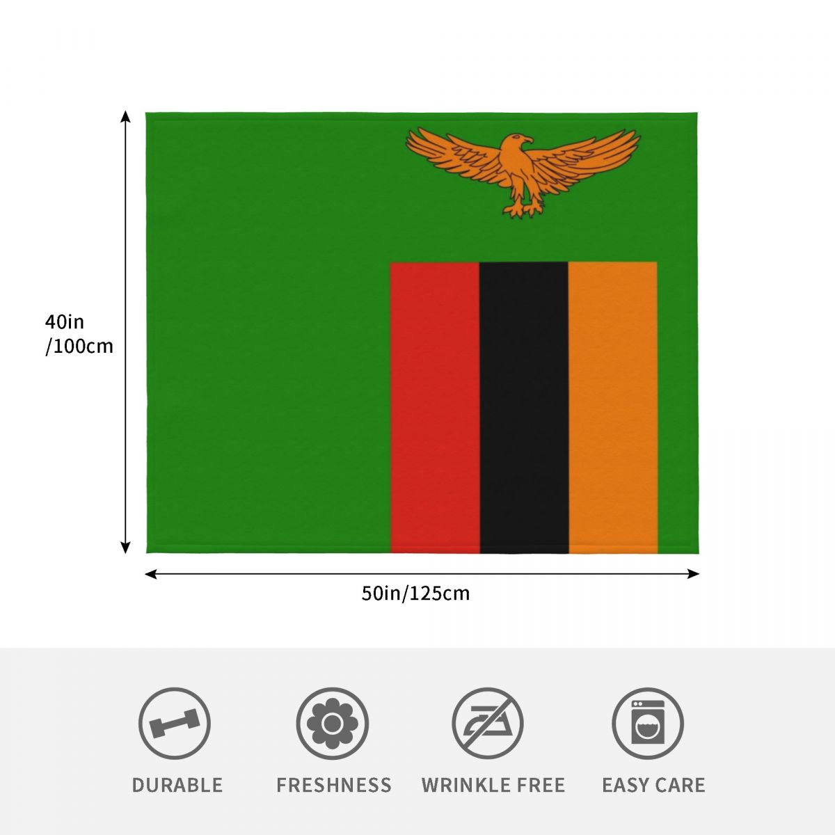 Flag of Zambia Throw Blanket W - đánh giá và giá Home Decor Zambia