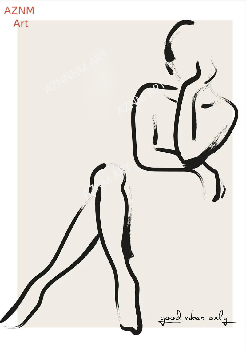 Nordic Bohemian Line Art Black - đánh giá và giá Home Decor Minimal