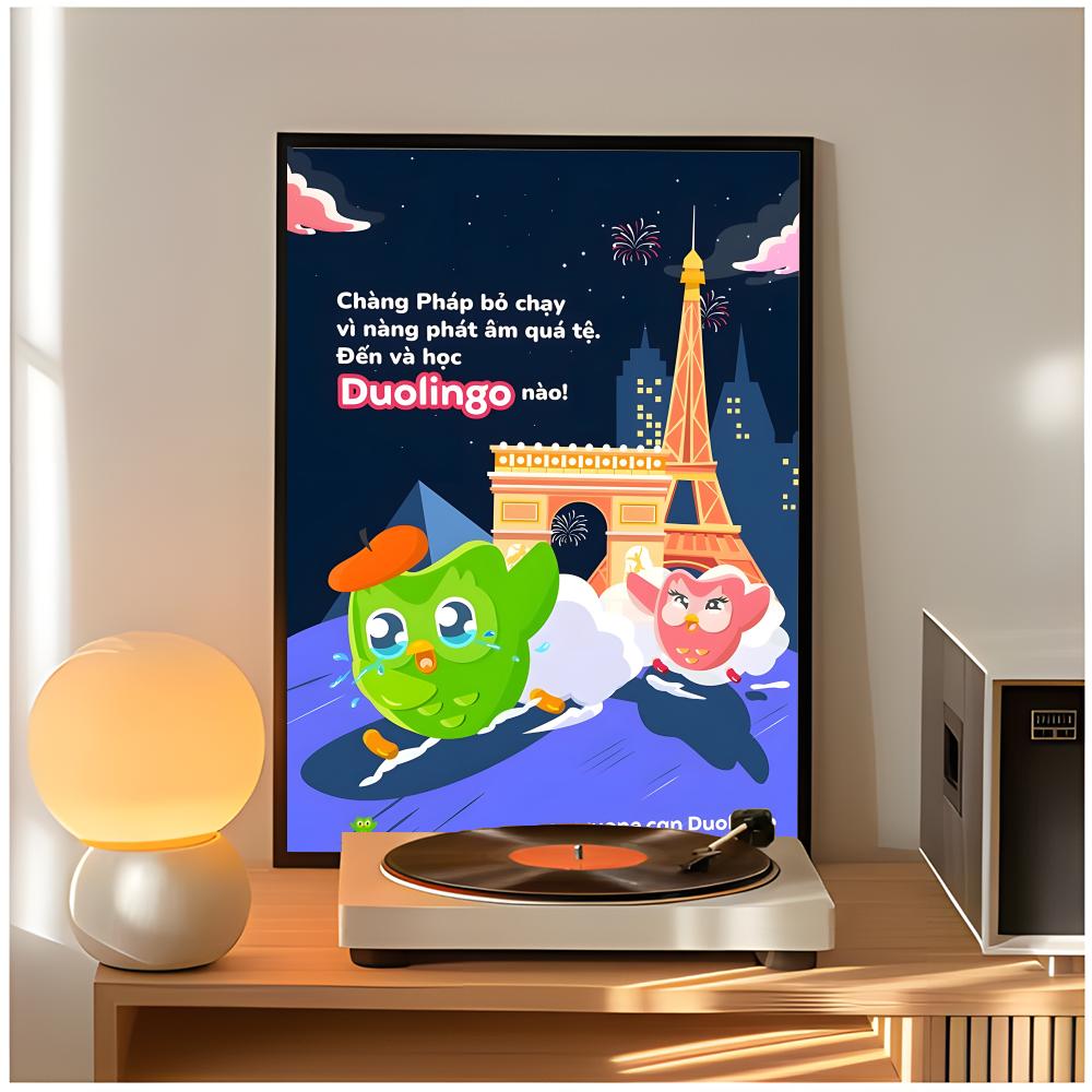 cute app d-duolingo Poster Cla - đánh giá và giá Home Decor App