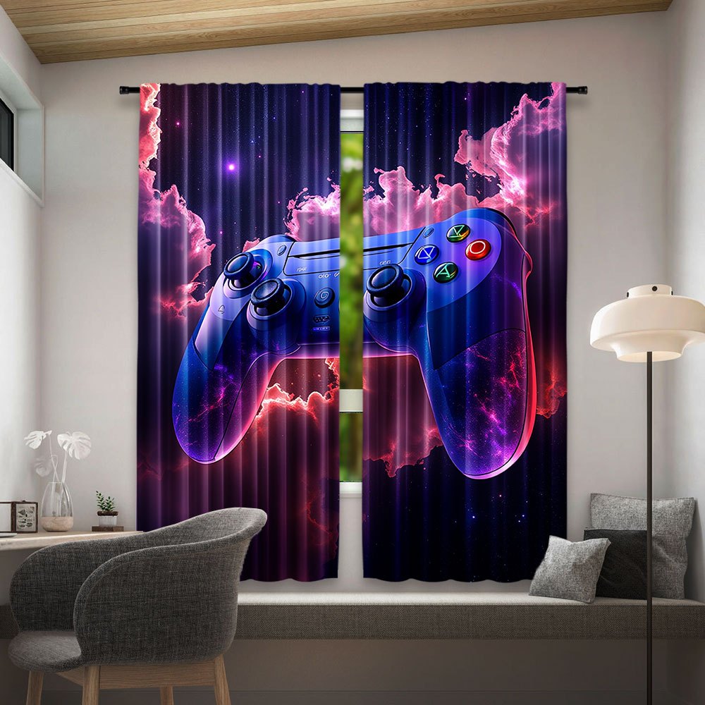Cyberpunk Gaming Curtain Blue  - đánh giá và giá Home Decor Youtube Videos