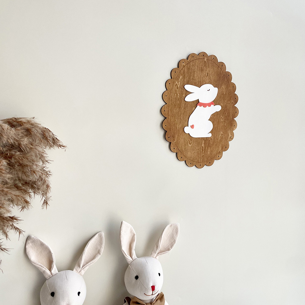 Wooden Rabbit Wall Decoration  - đánh giá và giá Home Decor Wall Stickers