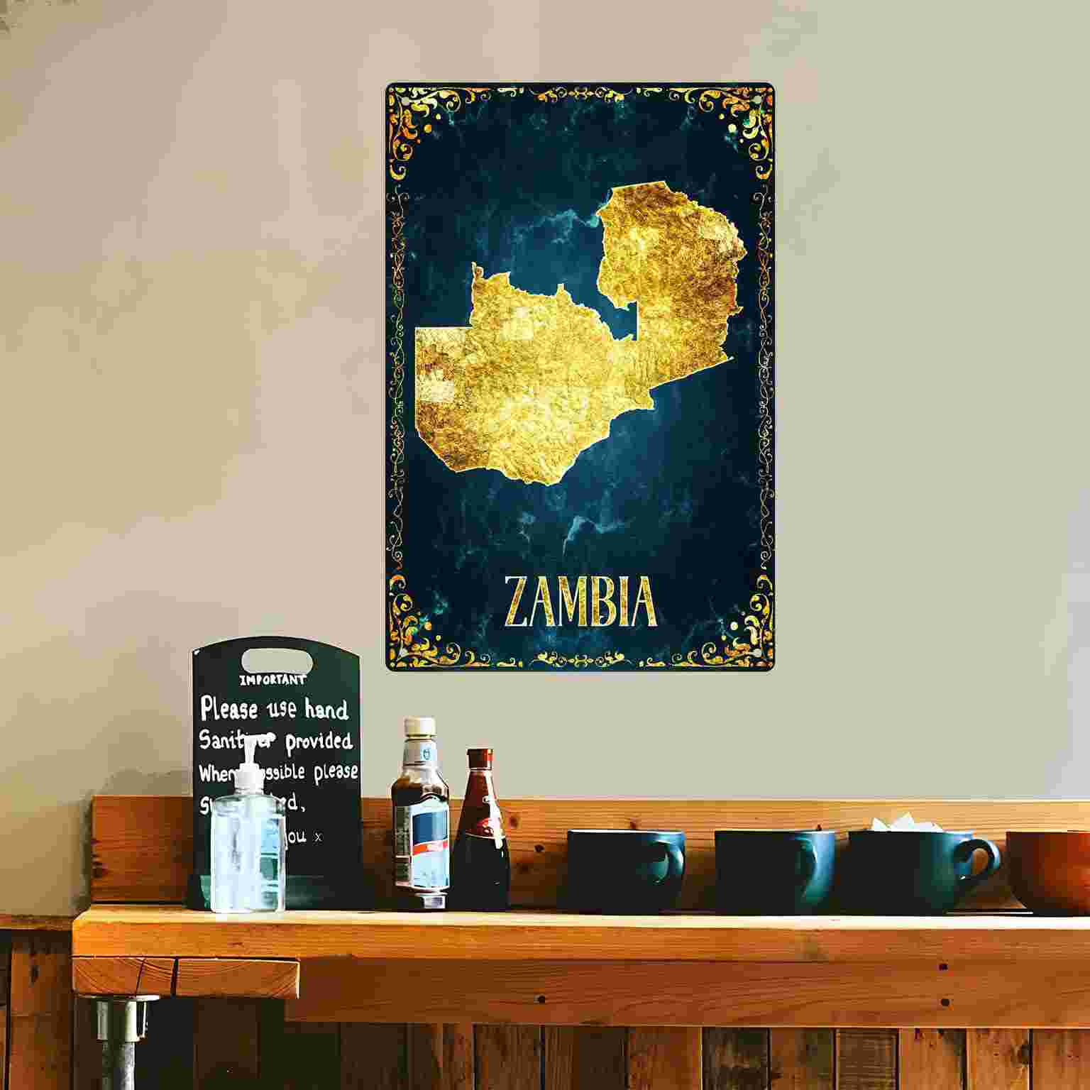 2D FLAT 1pc Zambia Gold Foil M - đánh giá và giá Home Decor Zambia
