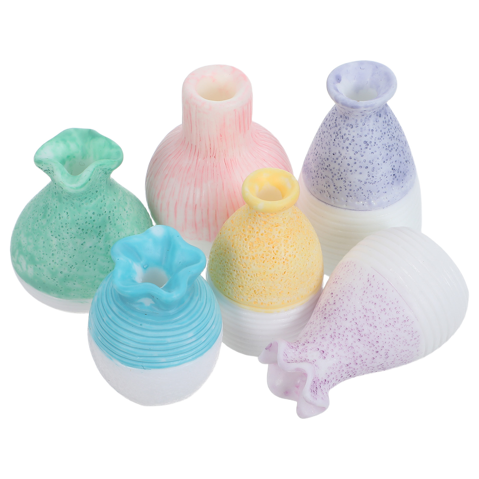 6Pcs Mini Resin Flower Vase Se - đánh giá và giá Home Decor Flowers