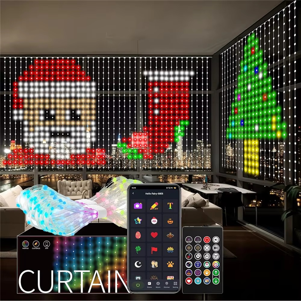 Smart RGB Pixel Curtain Lights - đánh giá và giá Home Decor App