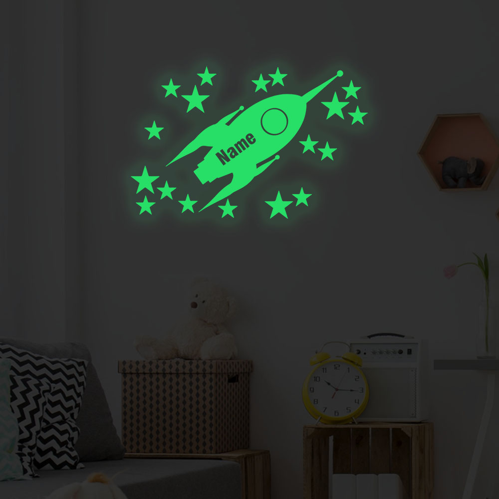 1pc Cartoon Rockets and stars  - đánh giá và giá Home Decor Wall Stickers