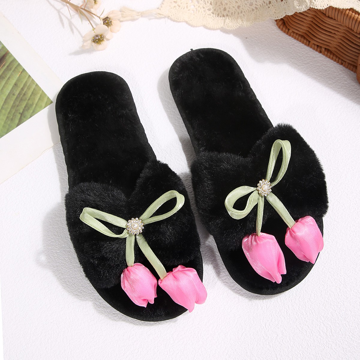 Winter Women Fashion Rhineston - đánh giá và giá Home Decor Flowers
