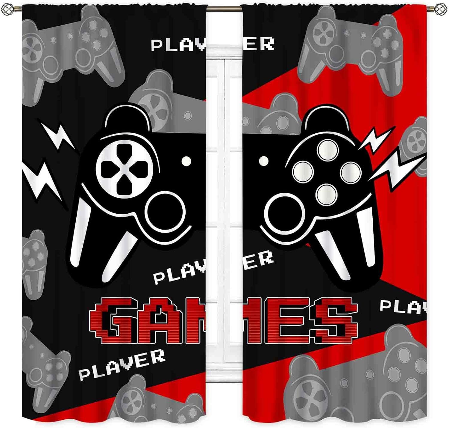 Black Red Gaming Curtains, Vid - đánh giá và giá Home Decor Youtube Videos