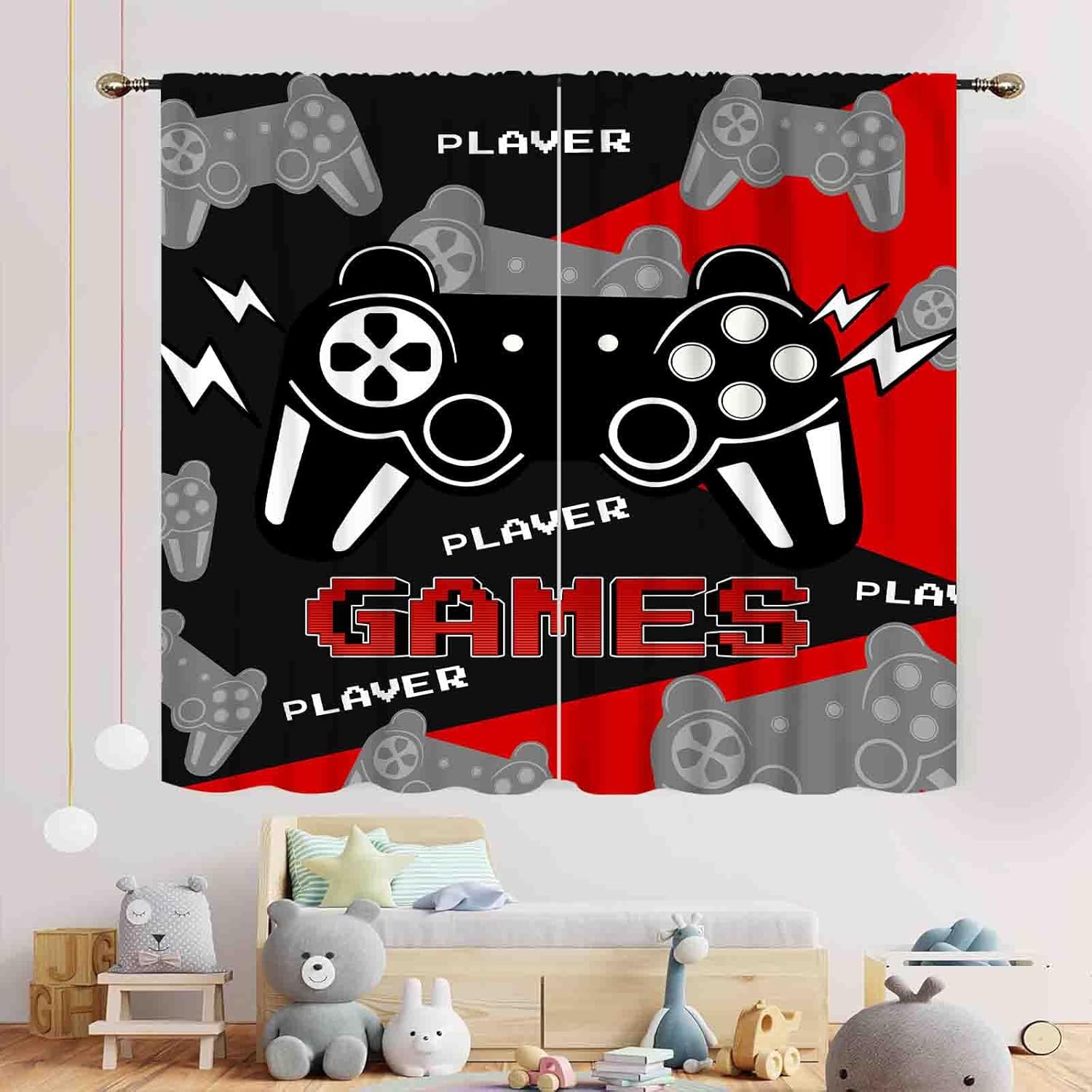Black Red Gaming Curtains, Vid - đánh giá và giá Home Decor Youtube Videos