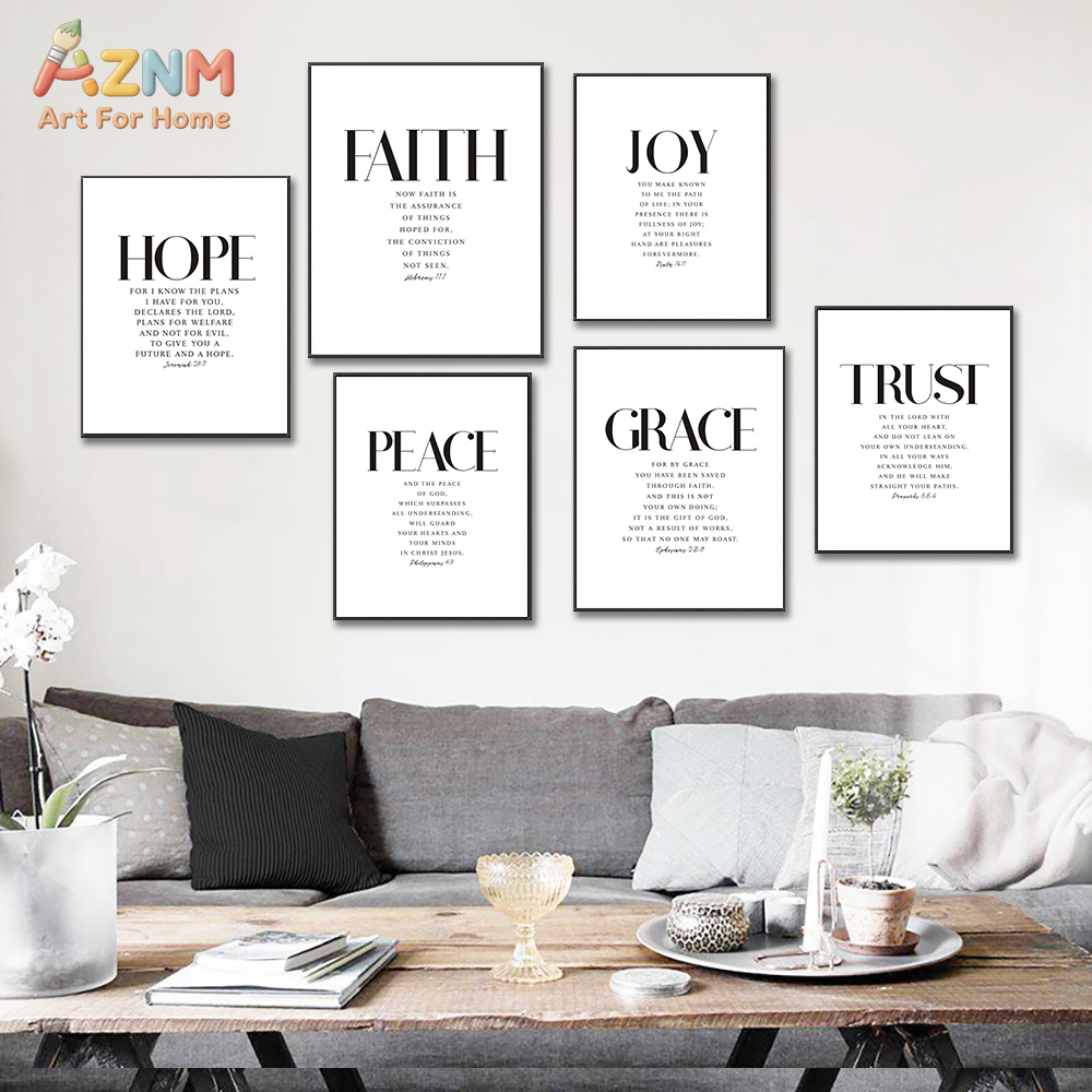 AZNM Faith Hope Joy Peace Grac - đánh giá và giá Home Decor Minimal