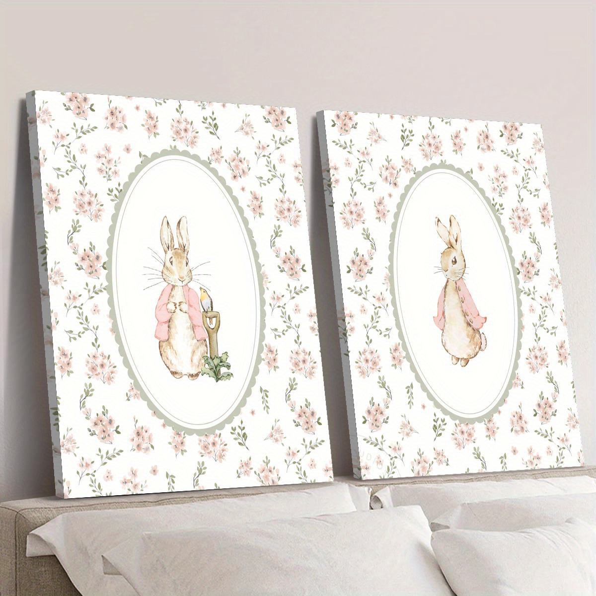 2pcs Retro Easter Rabbit Canva - đánh giá và giá Home Decor Trends