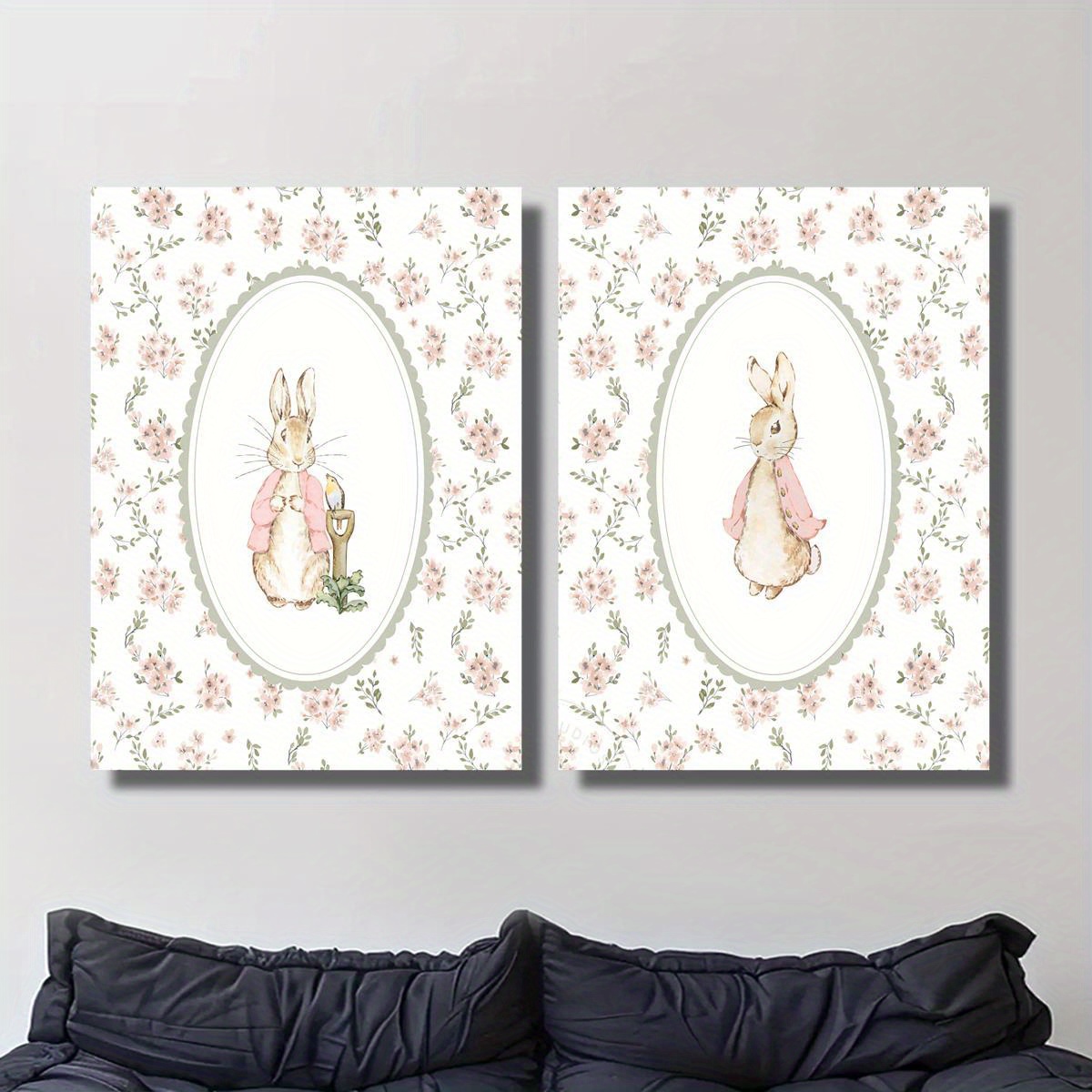 2pcs Retro Easter Rabbit Canva - đánh giá và giá Home Decor Trends
