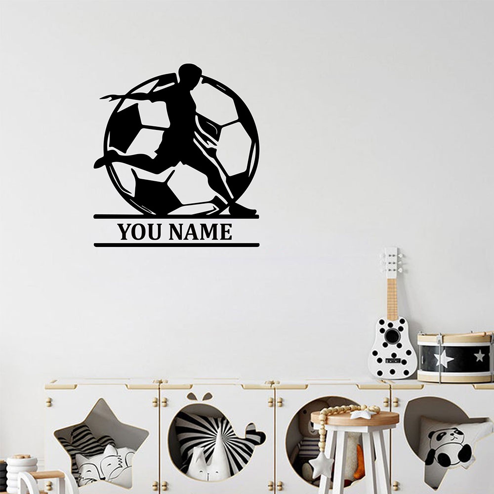 1PC Fashion Soccer Customized  - đánh giá và giá Home Decor Wall Stickers