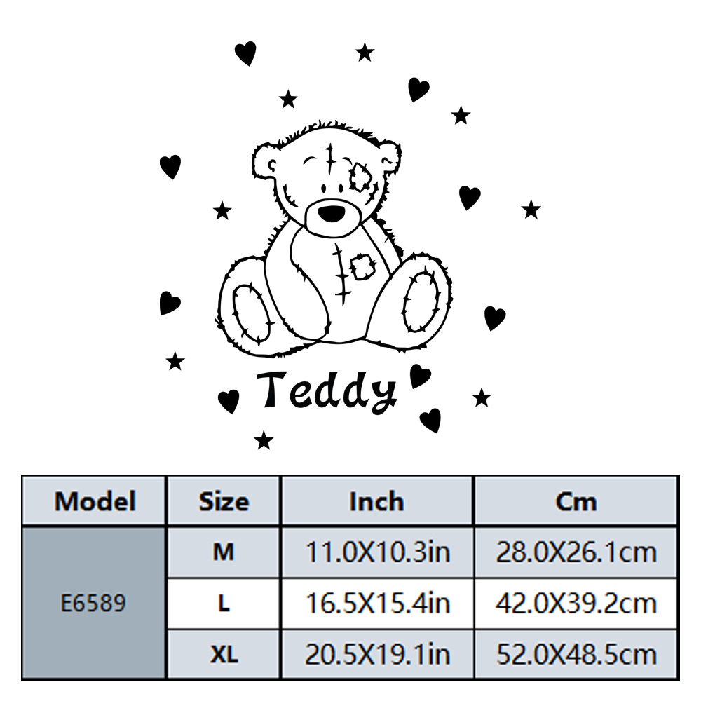 1PC Romantic Teddy bear Custom - đánh giá và giá Home Decor Wall Stickers