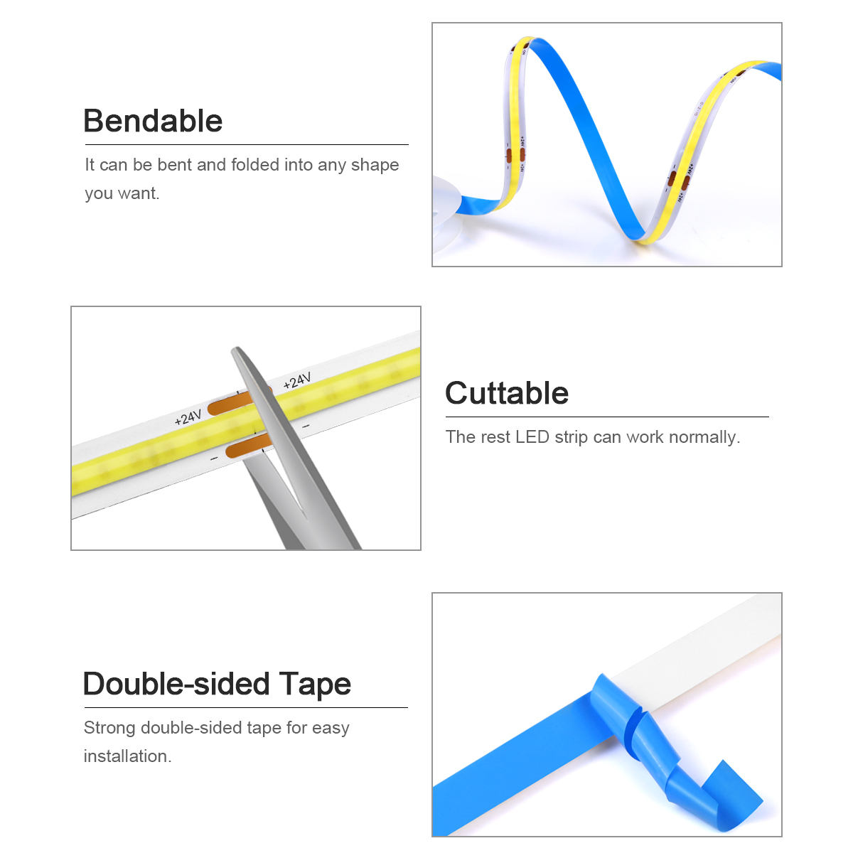 3M 5M 10M 24V COB LED Strip Li - đánh giá và giá Home Decor App