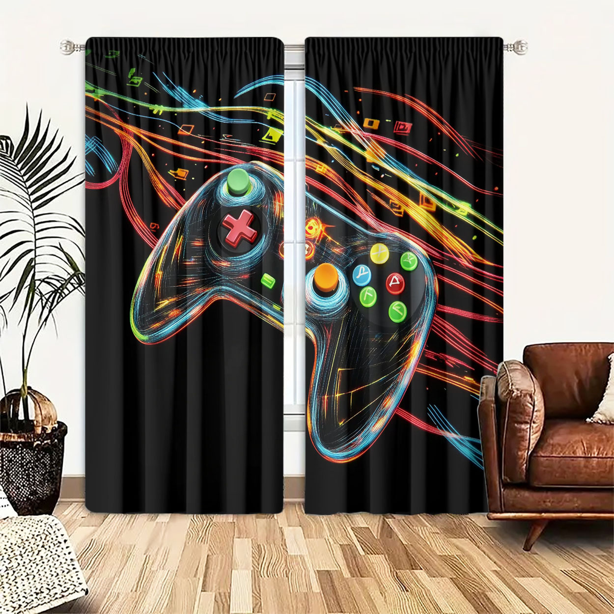 Neon Gaming Controller Curtain - đánh giá và giá Home Decor Youtube Videos